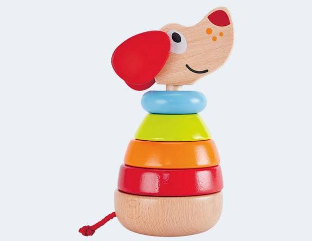 Actual product image Hape Stacking dog Pepe