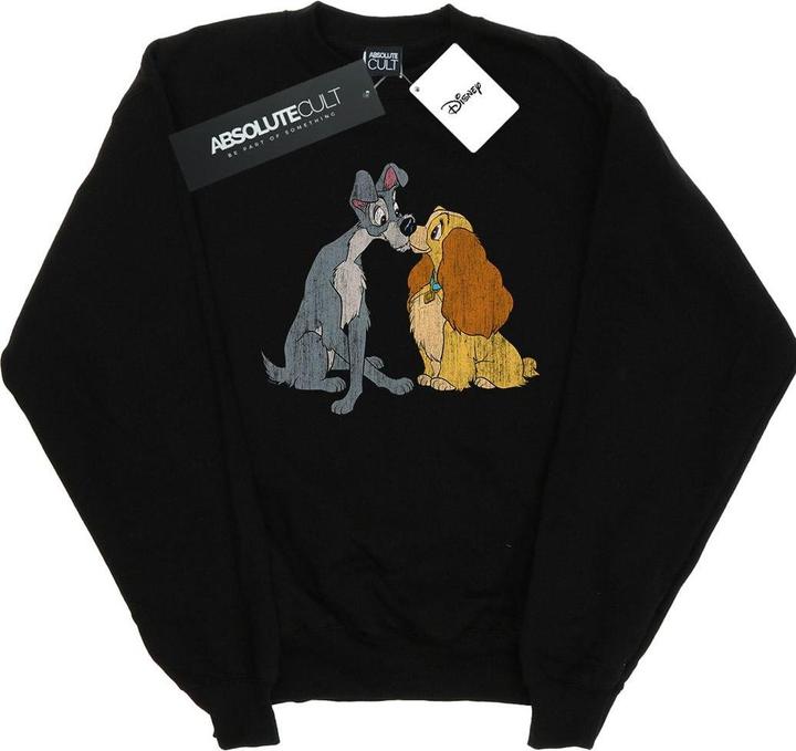 Disney Lady And The Tramp Distressed Kiss Sweatshirt