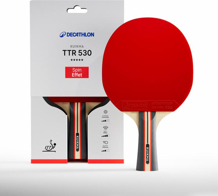 Actual product image Kuikma Tischtennisschläger - TTR 530 Spin 5* ITTF Verein