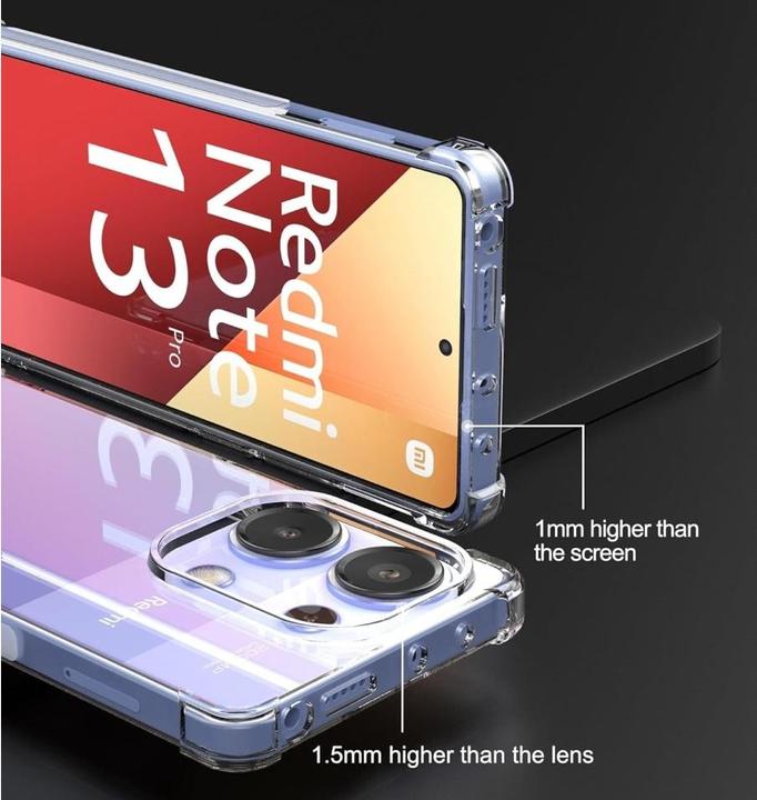 Produktbild Screenguard Crystal Soft Airbag Bumper (Xiaomi Redmi Note 13 Pro 4G)