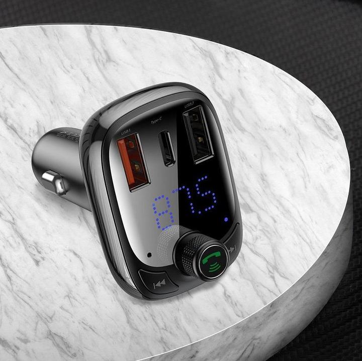 Produktbild Baseus T typed S-13 Bluetooth MP3 car chargerBlack