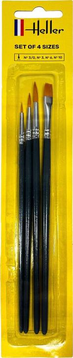 Image du produit Heller BLISTER PINCEAUX N° 3/0-3-6-10 (3 mm)