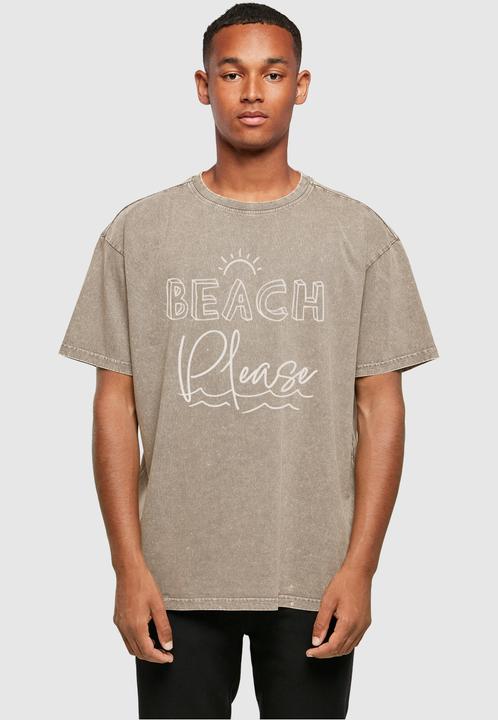Actual product image Merchcode Beach Please Acid Washed Heavy Oversized Tee - 112821 (L)