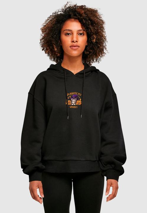 Immagine prodotto Merchcode Halloween da donna - Felpa con cappuccio Purrfectly Spooky Cat - 175503 (4XL)