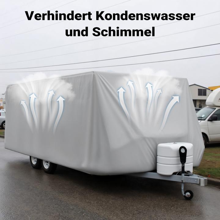 Actual product image Wiltec Cover for Camper Vans & Caravans 520x225x220cm Size M Protective Covering