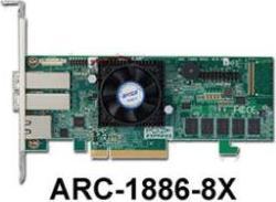 Produktbild Areca Raid Controller ARC-1886-8X 8-Port Tri Mode PCIe 4.0 x8 2x SFF 8644 (extern) LP