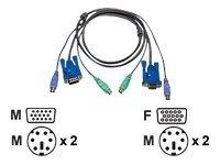 Produktbild Aten 2L-5003P/C Tastatur- / Video- / Maus- (KVM-) Kabel