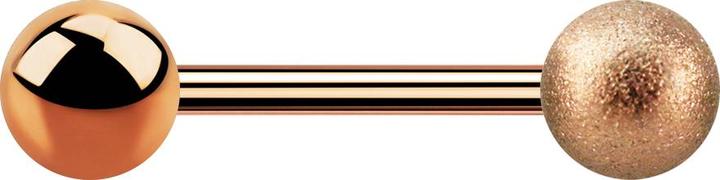 Star Piercing Barbell rosegold mit Kugel und Kugel gesprenkelt (Chirurgenstahl 316L)