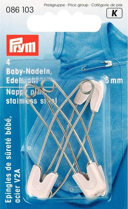 Image du produit Prym Epingle à nourrice, blanche 55 mm, carton 1'000 pcs.