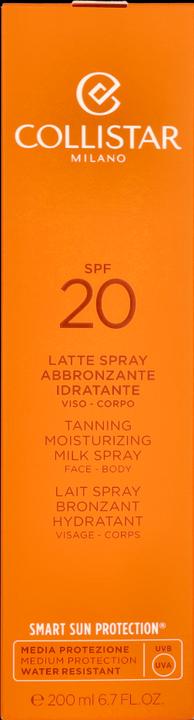 Actual product image Collistar CS Sun - Tanning Moisturizing Milk Spray SPF20 (Sun spray, SPF 20, 200 ml)