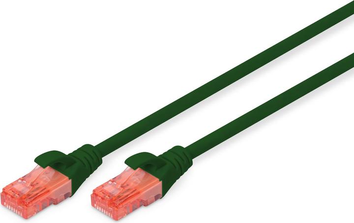 Digitus CAT 6 U-UTP Patchkabel Cu LSZH AWG 26/7 Länge 1 m Farbe Grün (U/UTP, CAT6, 1 m)