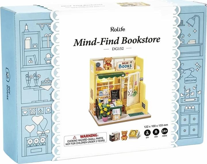Produktbild Robotime Modellbausatz 'Mind-find Bookstore'