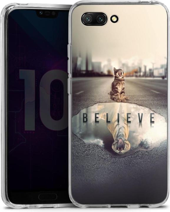 Actual product image DeinDesign Silikon Hülle für Huawei Honor 10 Handyhülle Case Smartphone Schutzhülle Motivation Tiere Tiger (Honor 10)