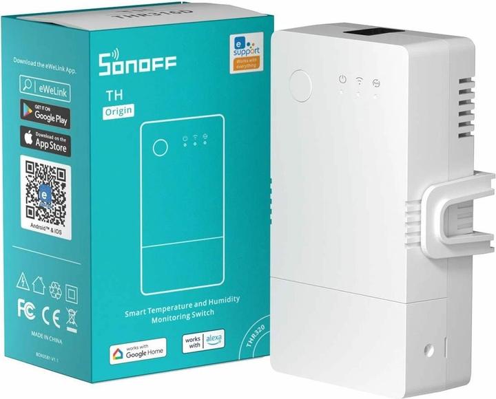 Produktbild Sonoff WLAN-Schaltaktor Temp. & Feucht. THR316, 230 V, 16A (Schaltaktor)