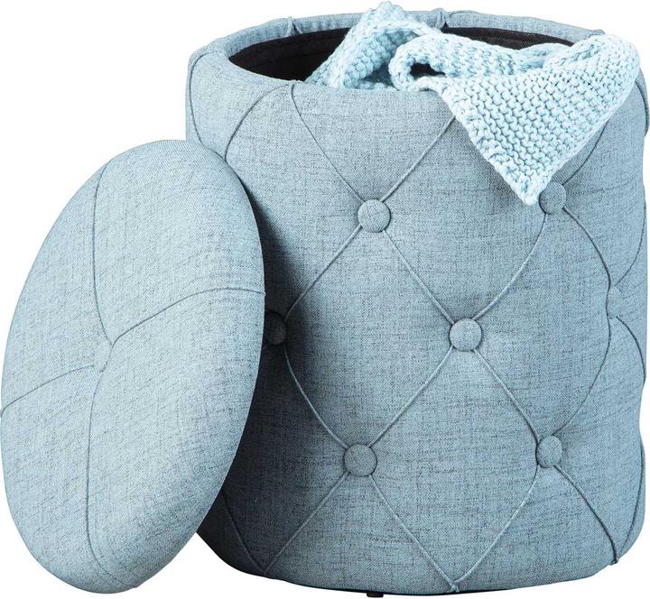 Actual product image Inter Link Stool Roxas with buttons light blue