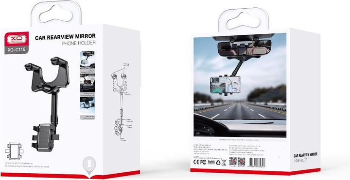 Immagine prodotto xO Supporto per auto C115 nero per specchietto retrovisore