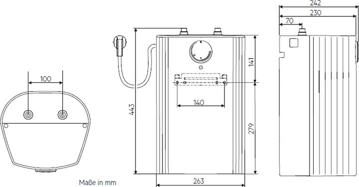 Image du produit AEG Haustechnik Chauffe-eau basse pression Huz 5 Öko Comfort avec technologie ThermoStop, avec prise, 5 litres