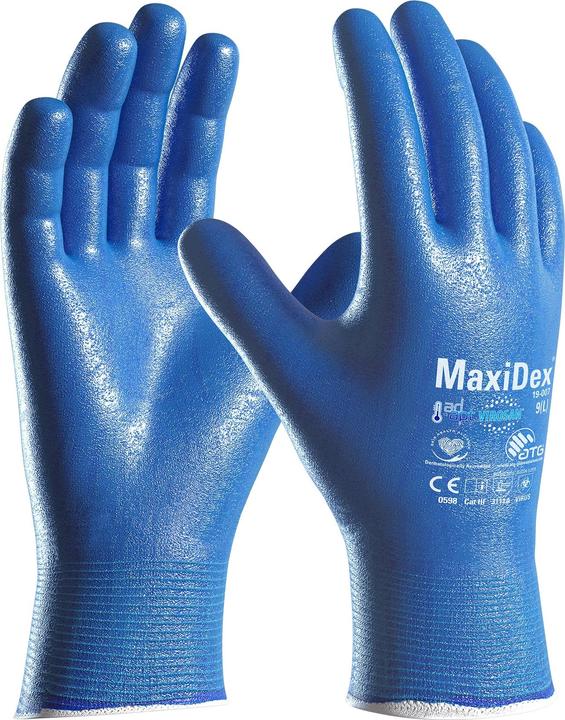 Produktbild ATG Handschuhe MaxiDex® Grösse 11 blau EN ISO 374-5/EN 388 PSA-Kategorie III (11)