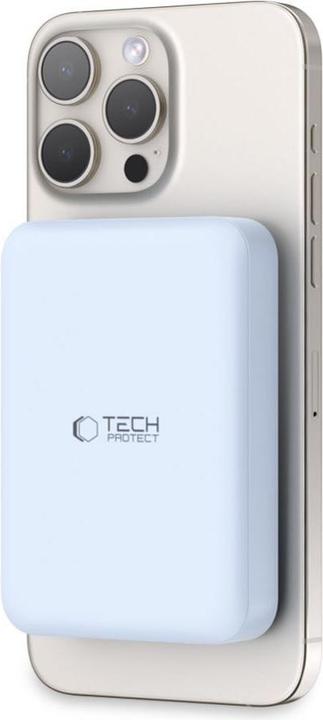 Actual product image Tech-Protect LifeMag PB11 Powerbank with MagSafe 10000mAh 15W USB-C port - blue + USB-C cable (10000 mAh, 15 W)
