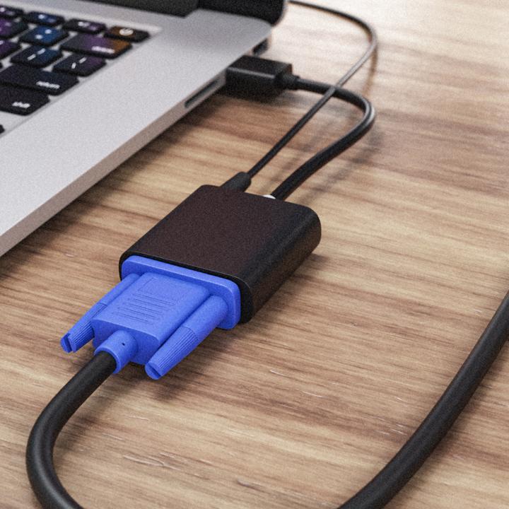 Actual product image CSL HDMI to VGA, 3.5mm jack audio & video adapter, 10 cm, 1080p converter cable, digital to analogue (VGA, 20 cm)