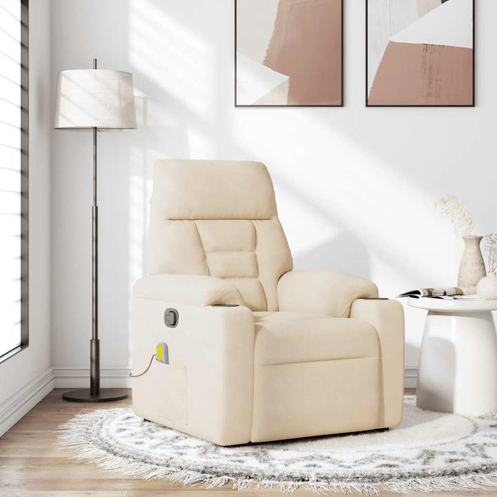 Produktbild VidaXL Massagesessel Beige Mikrofasergewebe