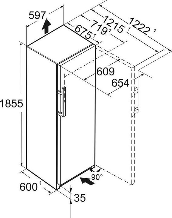Immagine prodotto Liebherr Congelatore verticale con NoFrost e IceTower-SFNbsd 529i-23-997213151 (Struttura autonoma, 278 l)
