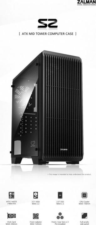 Actual product image Zalman S2 (ATX, mATX, Mini-ITX)