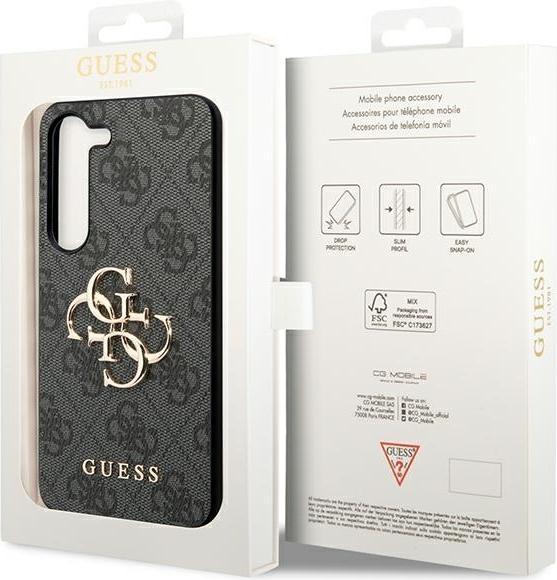 Produktbild Guess 4G Metal Logo Case für Samsung Galaxy S23+ - grey (Samsung Galaxy S23+)