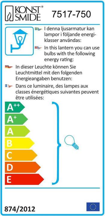 Etichetta energetica Konstsmide Modena (GU10, IP44)