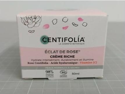 Produktbild Centifolia Reichhaltige BIO-Creme Gesicht & Hals Rose, Hyaluronsäure & Vitamin C - 50ml - Éclat de r (Körpercreme, 50 ml)