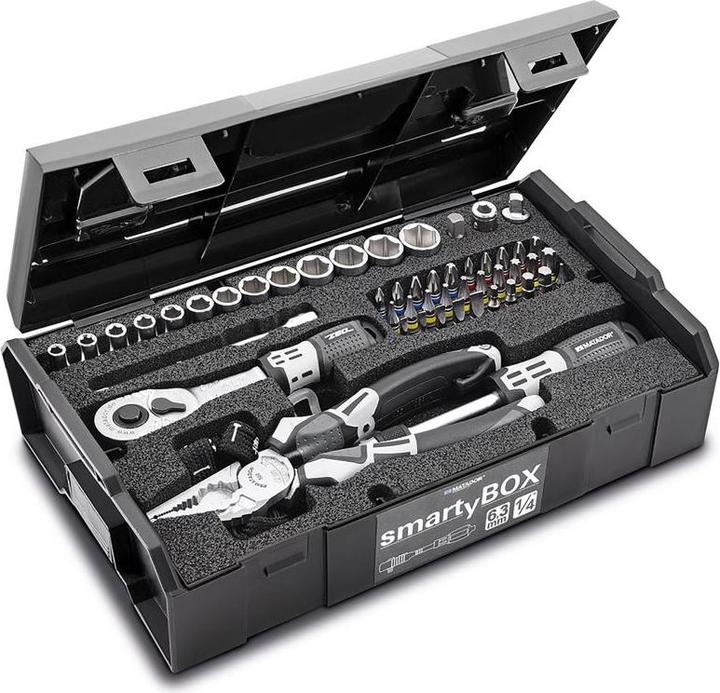 Immagine prodotto Matador Set di prese smartyBOX S1, universale, 61 pezzi, 1/4: 4-14 mm + set di punte