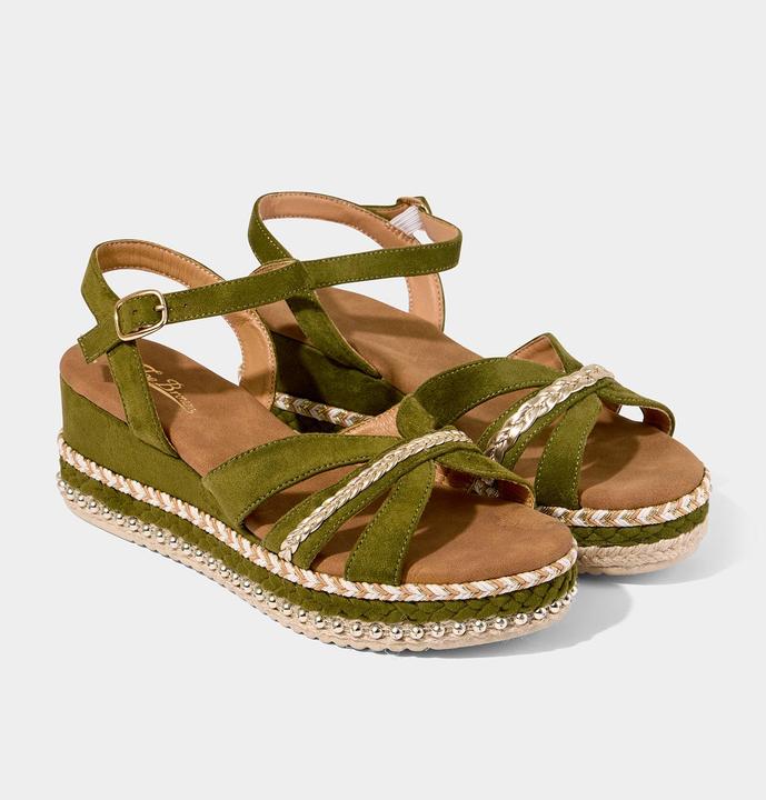 Actual product image Joe Browns Braided Detail Studded Platform Sandals (42)
