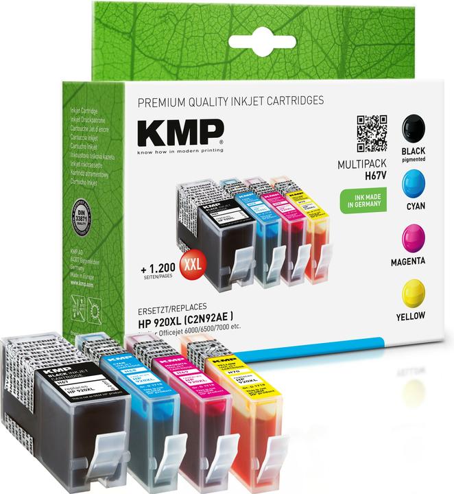 KMP H67V Multipack BK/C/M/Y kompatibel mit HP Nr. 920 XL (M, C, Y, BK)