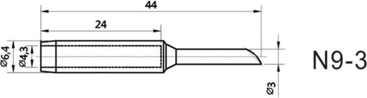 Produktbild Velleman ERSATZSPITZE F?R VTSS220 - ABGESCHR?GT