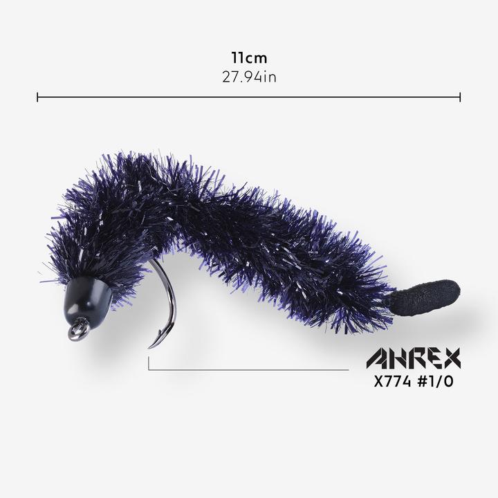 Immagine prodotto Caperlan Streamer Wurm - Predator HRK-63 nero (11 cm)