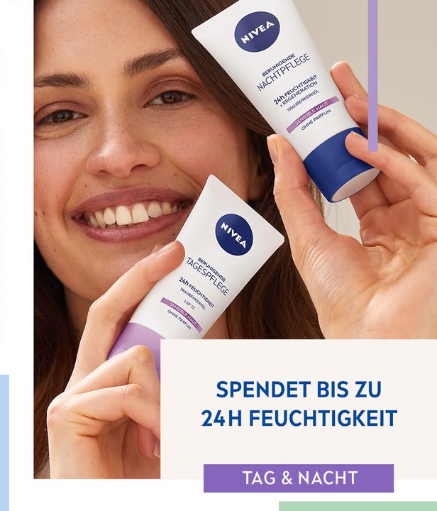 Actual product image NIVEA soothing cream for daily sensitive skin SPF15, 50 ml (50 ml, Day cream, SPF 15)