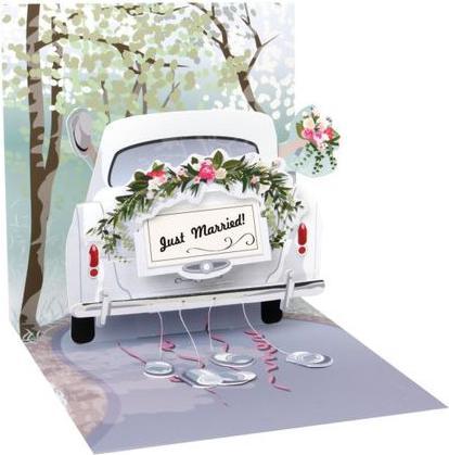 Image du produit Up with paper Carte de mariage Pop-Up Card Motif voiture de mariage