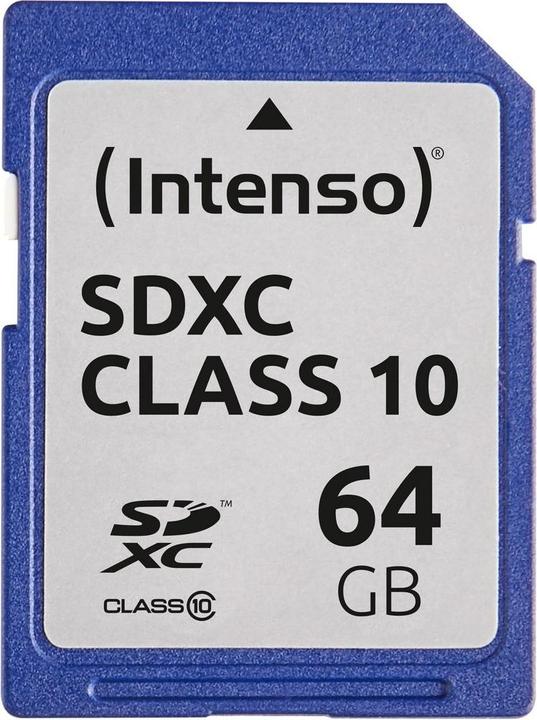 Productafbeelding Intenso SDXC-kaart 64 GB, klasse 10 (64 GB, SDXC)