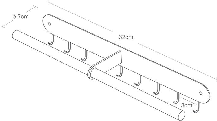 Actual product image Yamazaki TOSCA wall jewellery holder