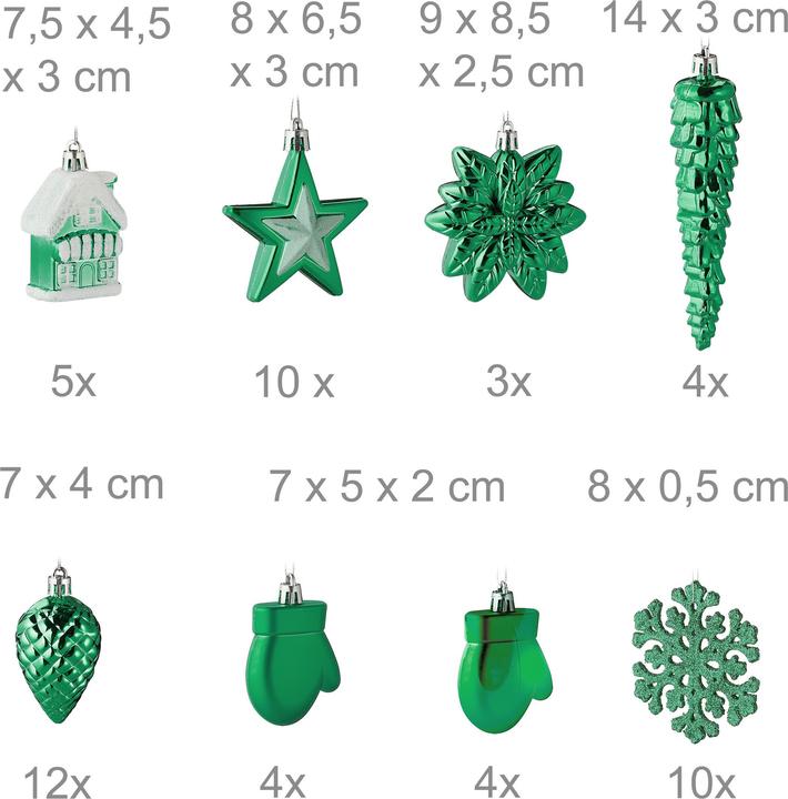 Actual product image Relaxdays christmas bauble (100 -part)