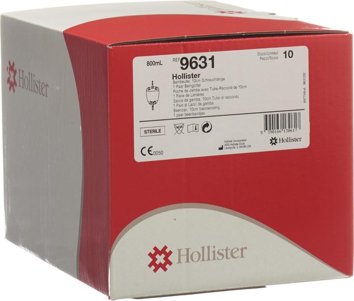 Hollister Incorporated Urin-Beinbeutel 800ml mit Ableitungsschlauch 10cm Rücklaufsperre steril 10 Stk