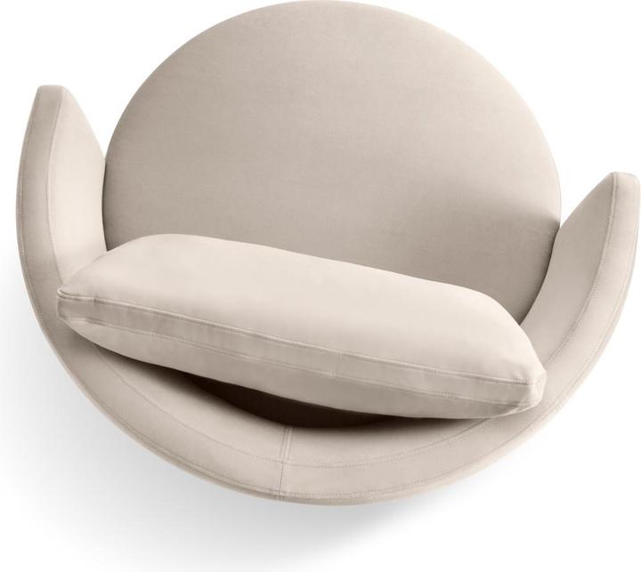 Image du produit Micadoni Fauteuil Pivotant en Velours, "Bliss", 1 Place, 92x92x75 Fabriqué en Europe