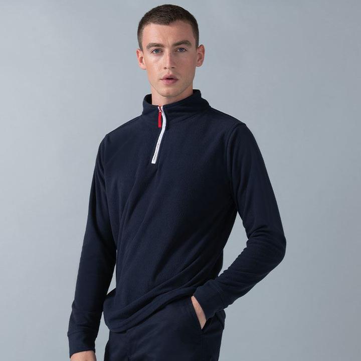 Immagine prodotto Finden & Hales Top in pile con zip al collo e maniche lunghe (L)