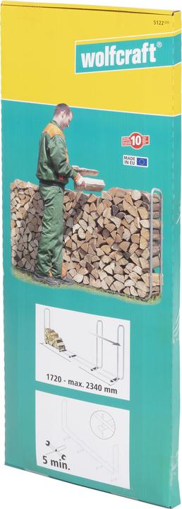 Image du produit wolfcraft wolfcraft 1 Stapelhilfe für Brennholz (234 x 31 x 104,5 cm)
