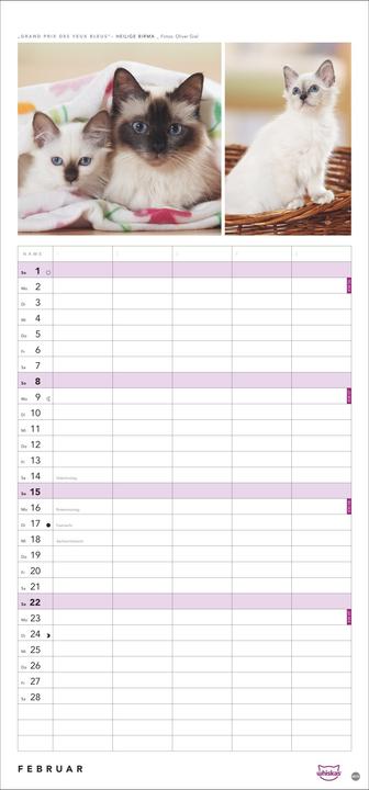 Image du produit Whiskas'Cattitude'Familienplaner2026 (21 x 45 cm, Couverture rigide, Allemand)