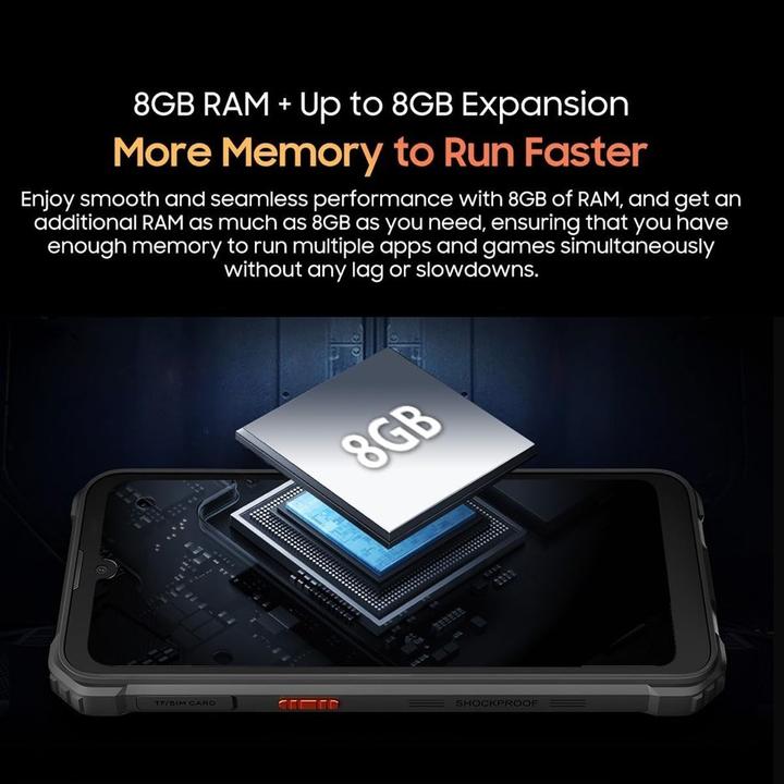 Immagine prodotto Blackview TELEFONO CELLULARE BV5300 PLUS NFC/8/128GB NERO NERO PUBBLICITÀ (128 GB, Nero, 6.10", 4G)