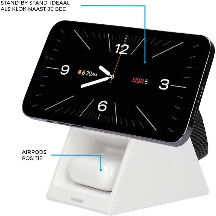 Produktbild Mobiparts Wireless 3 in 1 Charger 15W Triangle White (15 W)