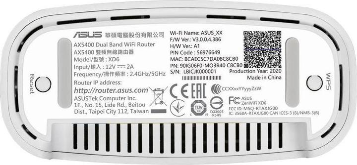 Actual product image ASUS ZenWiFi XD6 Single Adapter Mesh System