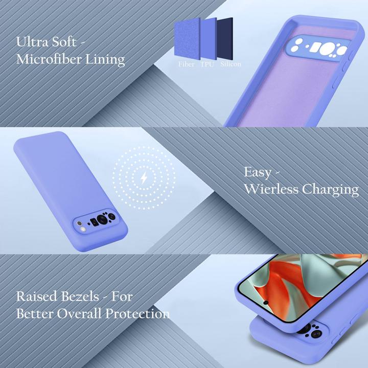 Actual product image Cadorabo Case for Google Pixel 9 PRO XL TPU Liquid Silicone Cover (Google Pixel 9 Pro XL)
