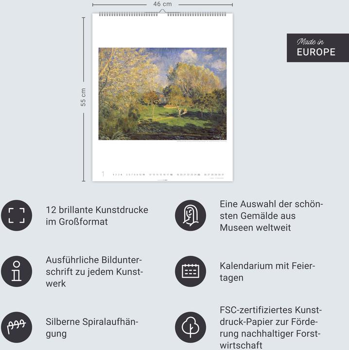 Produktbild Die schönsten Gärten des Impressionismus Edition Kalender 2026 (46 x 55 cm, Deutsch)